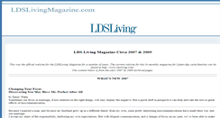 Desktop Screenshot of ldslivingmagazine.com